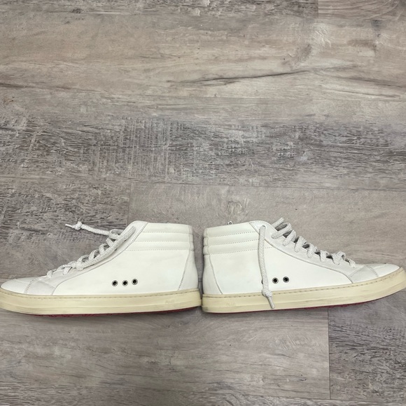 P448 White High-Top Sneakers with Zipper Detail - Picture 4 of 15